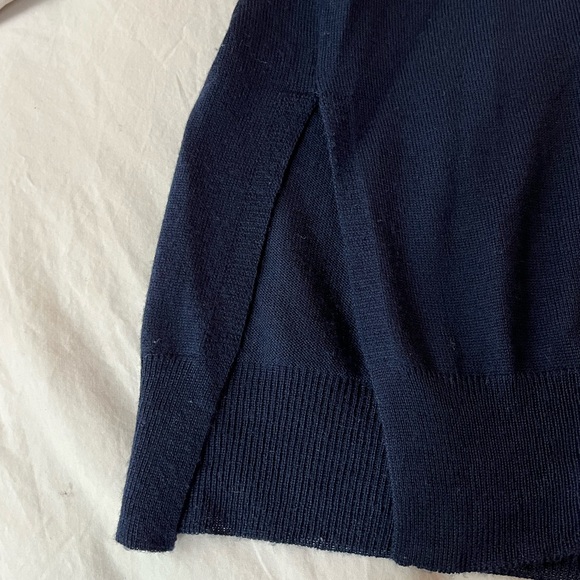 Organic by John Patrick — Merino Navy Cardigan - Picture 4 of 5